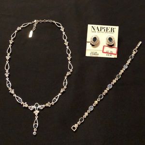 Napier necklace, bracelet and clip earring set
